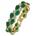 Touch of Luxury - Genuine 18K Gold Finished AAA Quality Austrian Crystals Green Malachite IMPERIALE Bracelet in Box