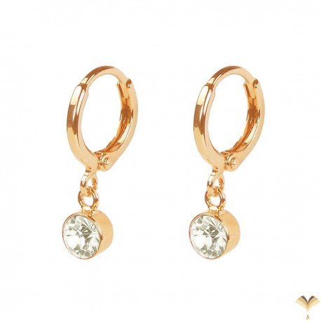 Loop Ornament 18K Gold with Light Rose Tone Plated Pearl and Crystal Rhinestones Drop Dangle Stud Earrings